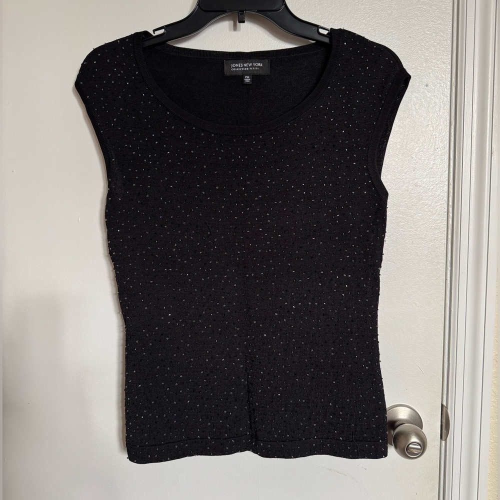 Jones New York Black Sleeveless Top, PM🦋